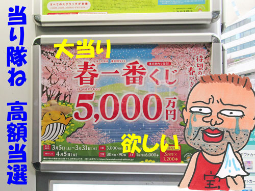 春一番くじ5000万円の看板